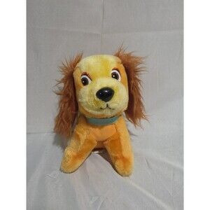 Vintage 1985 Walt Disney Classic Lady And The Tramp Stuffed Plush Lady Dog
